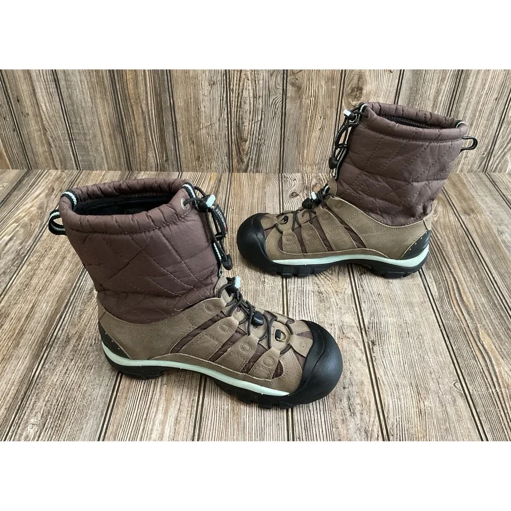 Keen Warm Shellback Winter Boots Insulated Brown Teal Womens Size 9 EU 39.5